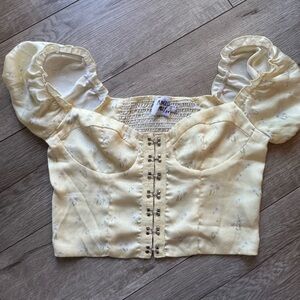 Princess Polly Light Yellow Blouse ☀️